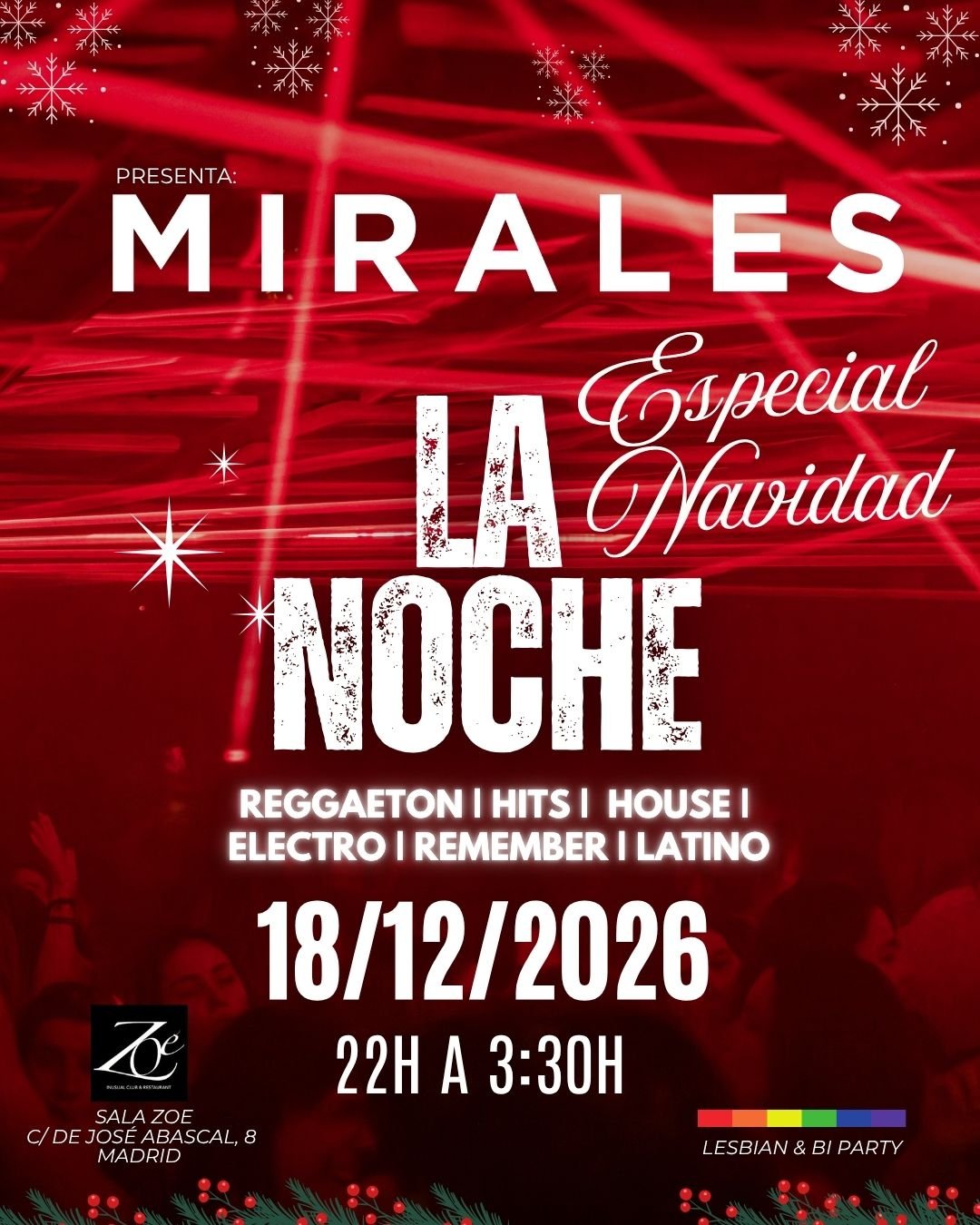 Cartel de MIRALES LA NOCHE - Lesbian & Bi Party