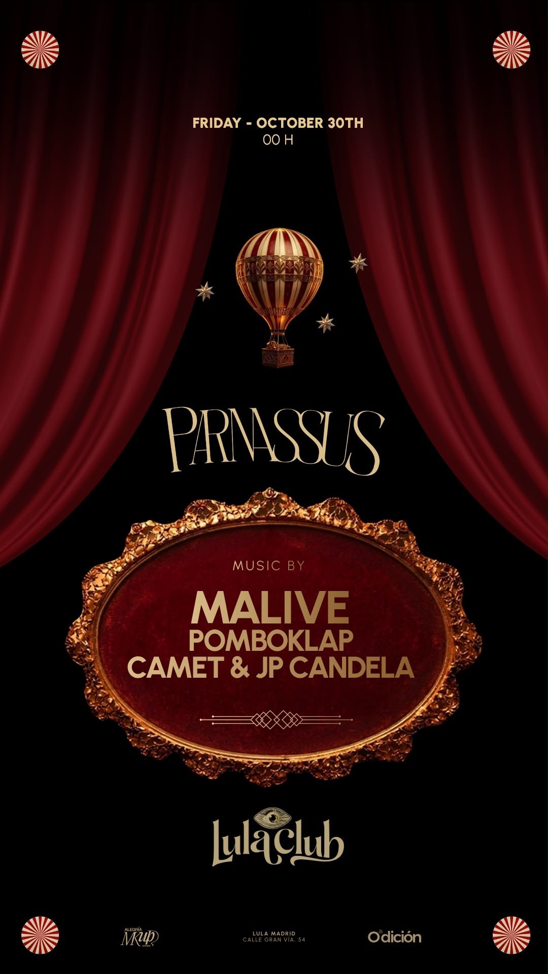 Cartel de PARNASSUS CLUB presents MALIVE