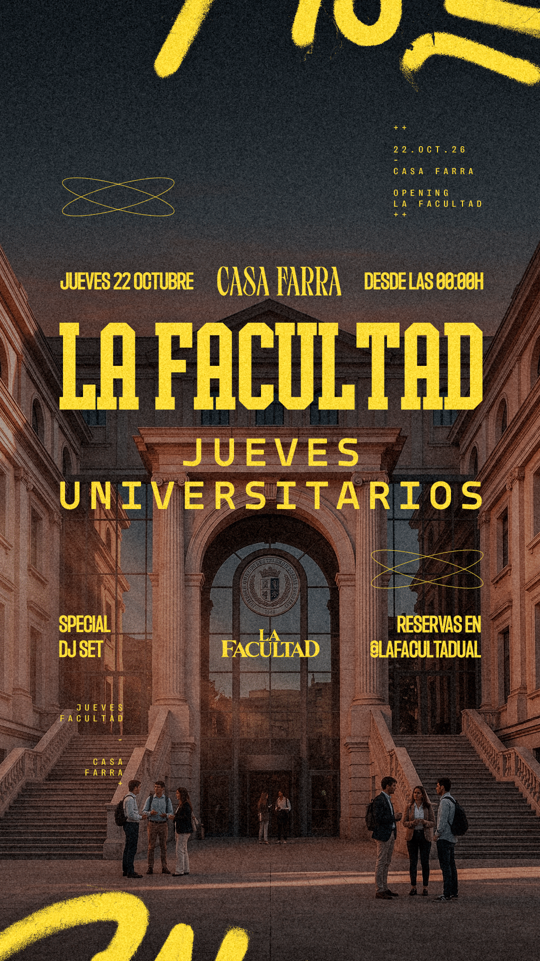 Cartel de JUEVES - LA FACULTAD