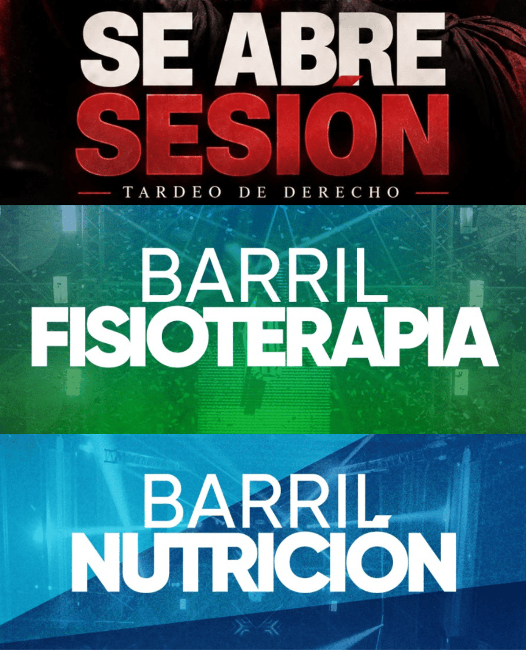 Barril Universitario (Derecho-nutrición-fisioterapia)