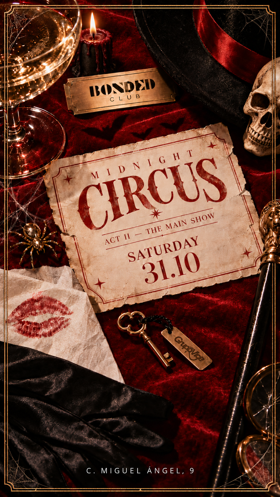 Cartel de Midnight Circus Halloween Night