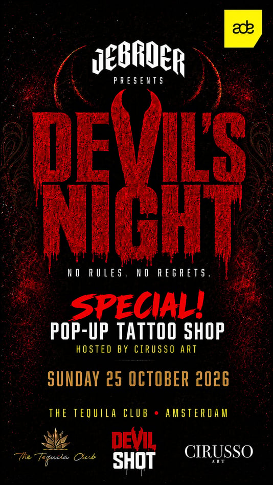 Devil's POP-UP Tattooshop in The Tequila Club, Amsterdam
