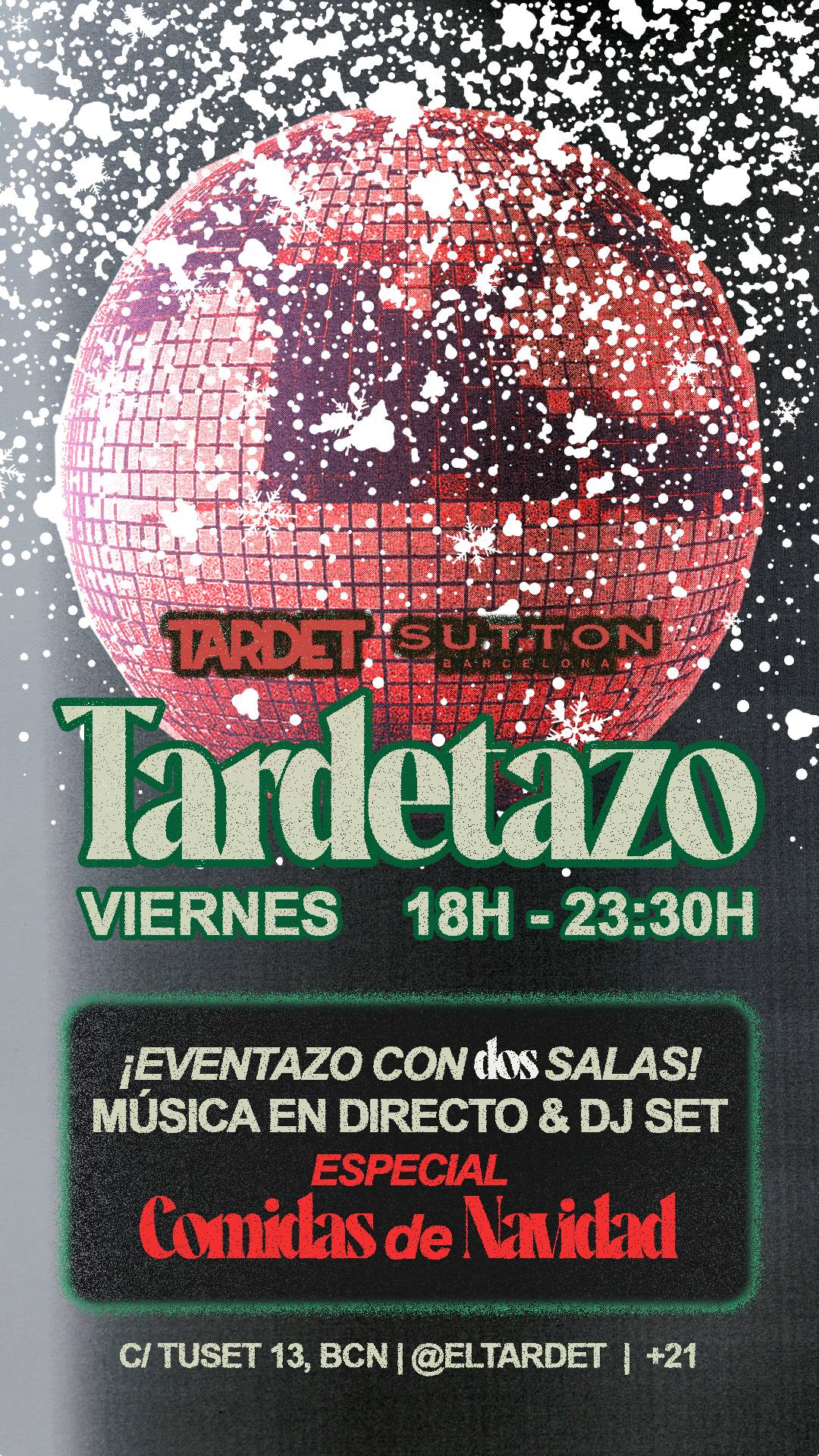 VIERNES - TARDETAZO x SUTTON (Especial comidas empresa)