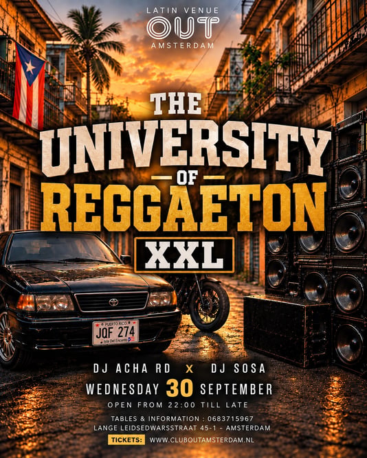 THE UNIVERSITY OF REGGAETON XXL in Out, Amsterdam