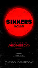 Cartel de Sinners Golden Room