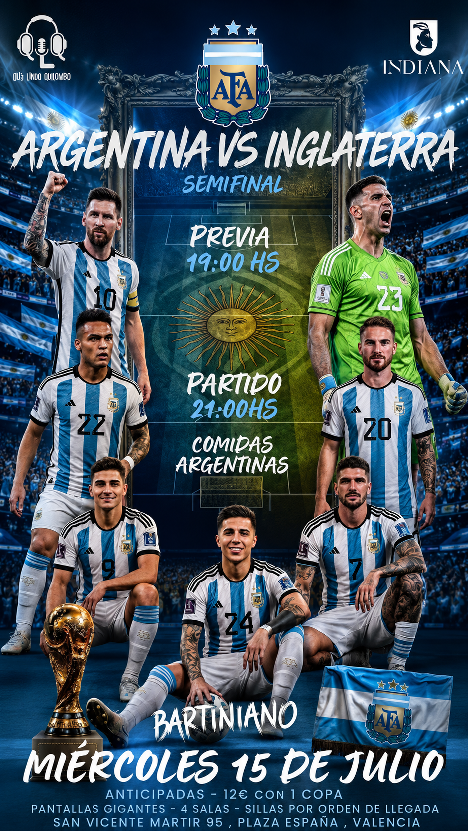 MUNDIALISIMO QLQ - Argentina vs Inglaterra