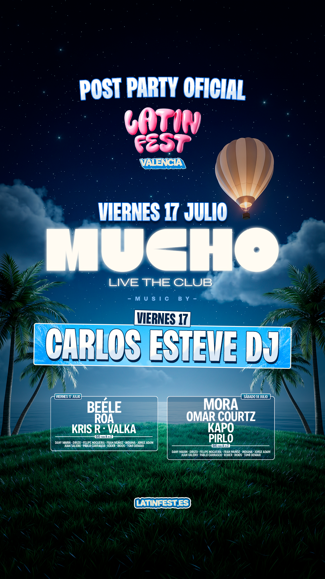 Post Party Latin Fest con Carlos Esteve - Viernes