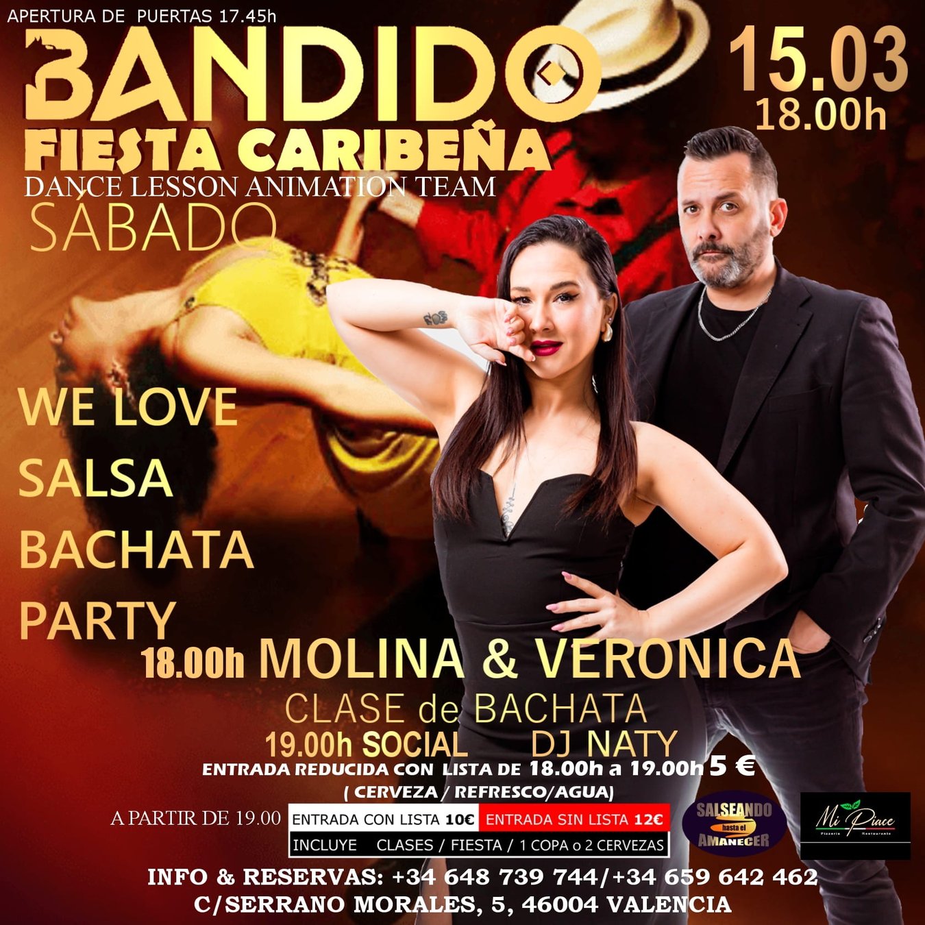 Sábado SALSA&BACHATA