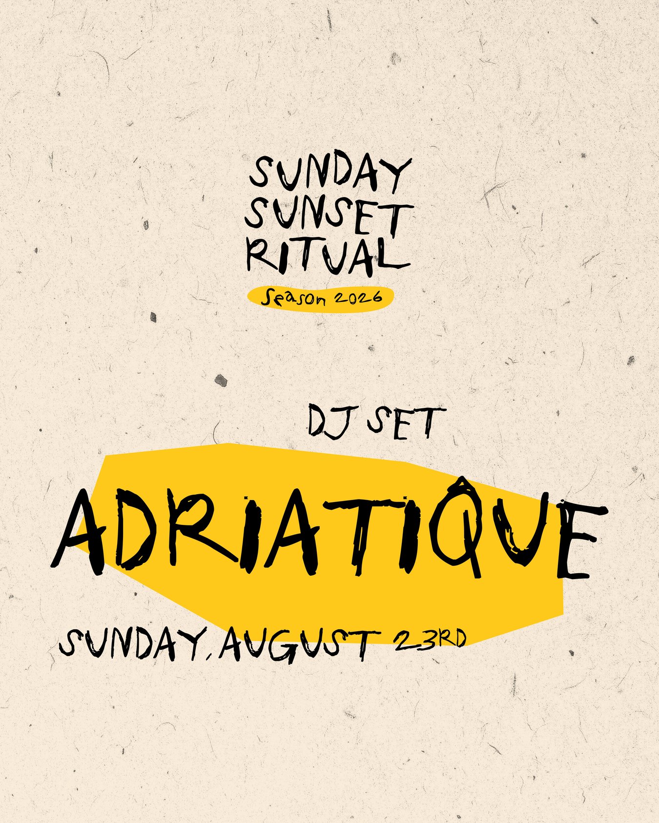 Sunday Sunset Ritual - ADRIATIQUE