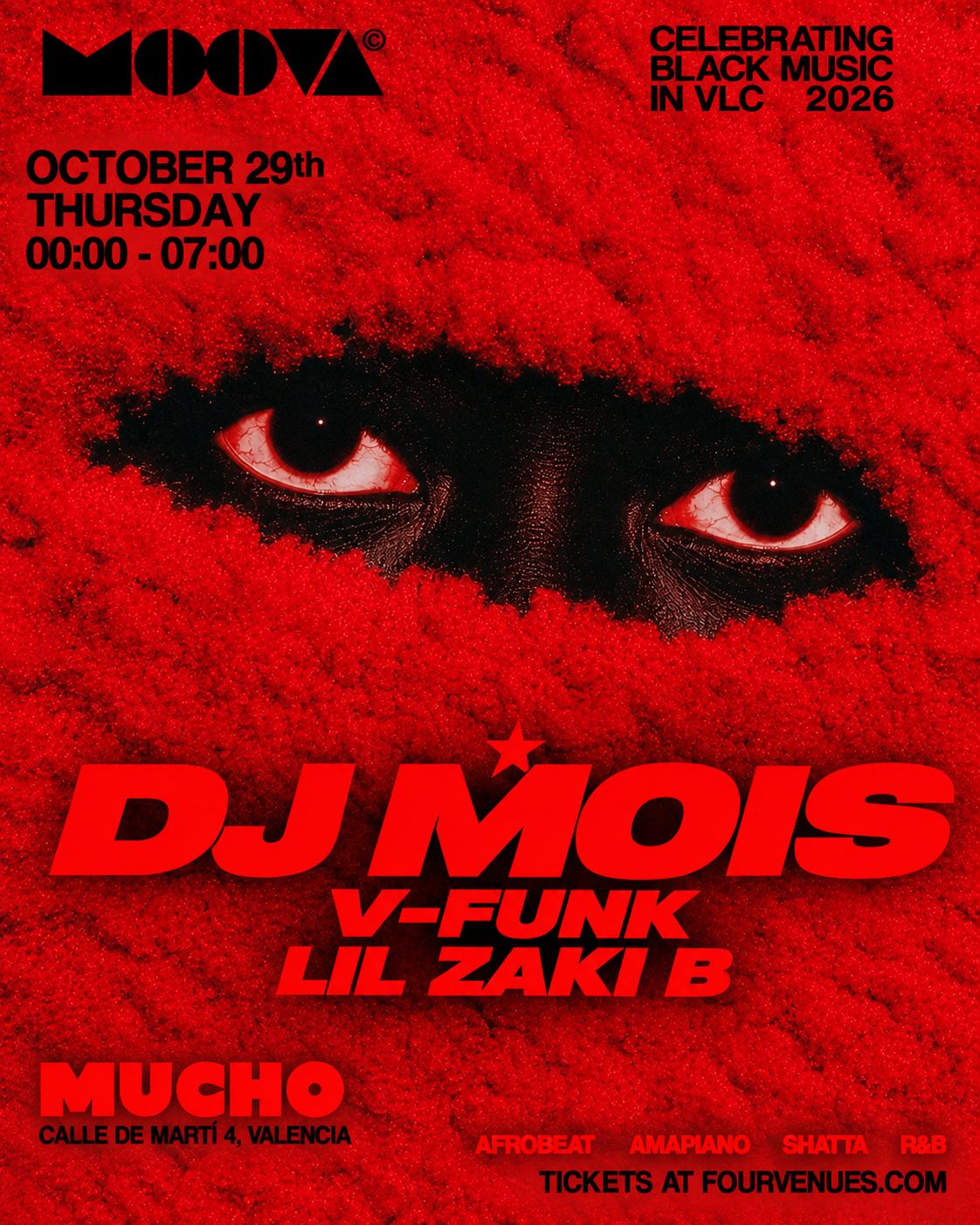 29/10 THURSDAY   MOOVA AFRO SESSION