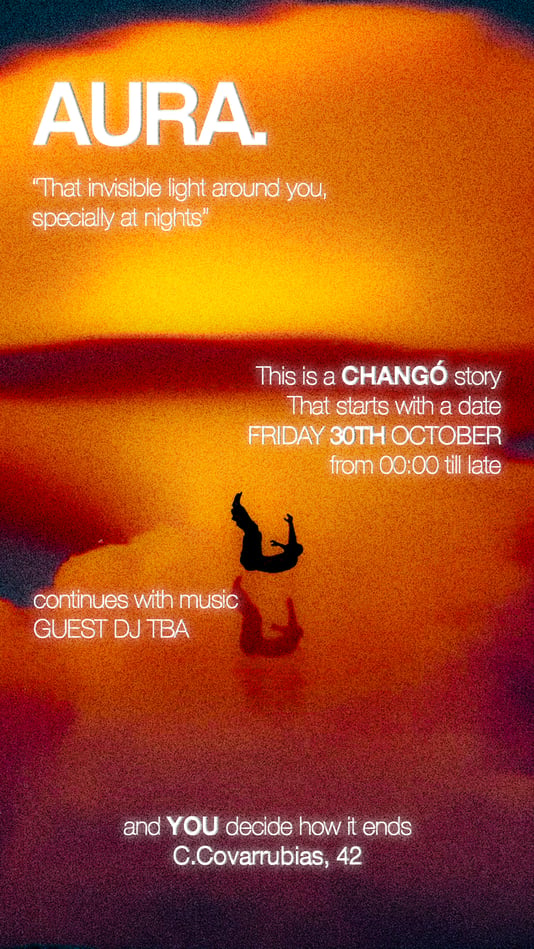 Cartel de Aura en Chango
