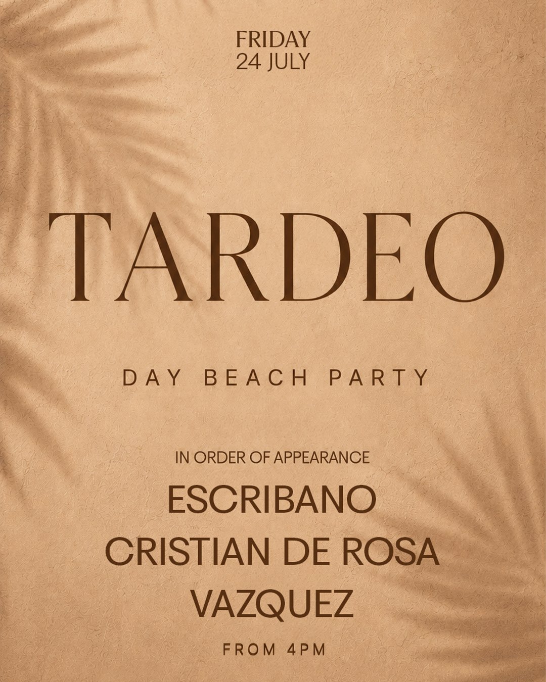DAY BEACH PARTY: THE IBIZA TARDEO