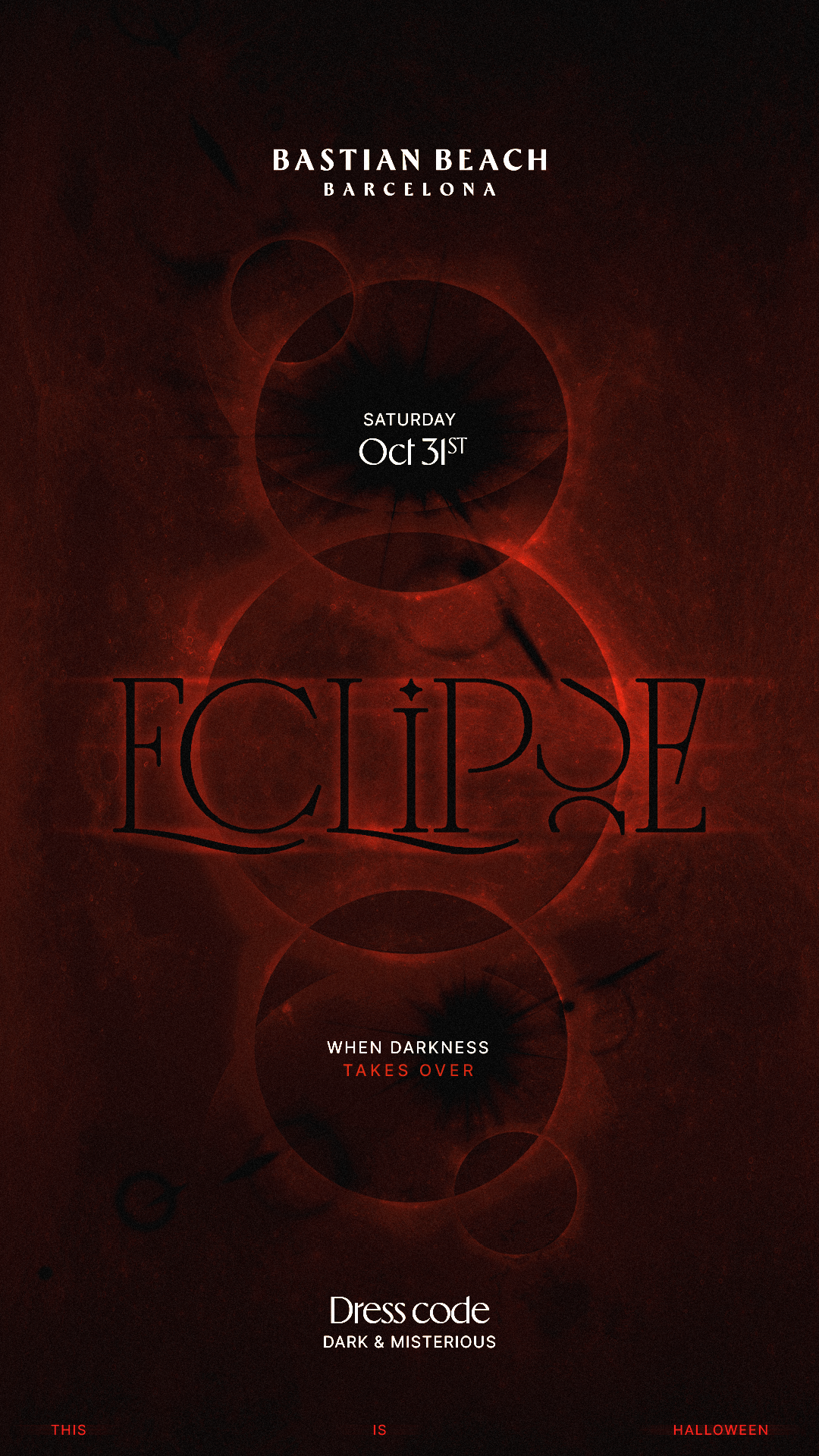 HALLOWEEN 31.10 - THE ECLIPSE @ BASTIAN BEACH