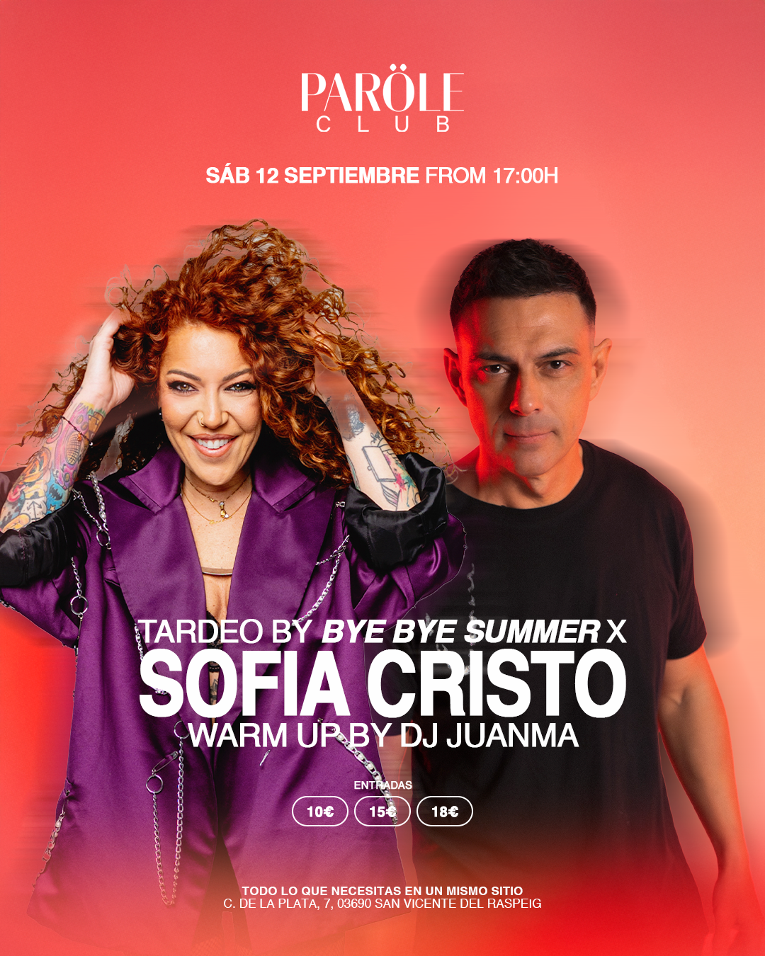 BYE BYE SUMMER X SOFIA CRISTO | PARÖLE CLUB