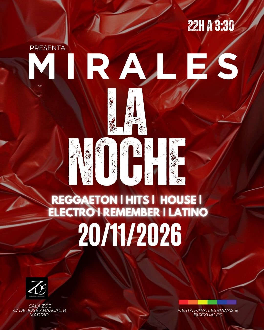 Cartel de MIRALES LA NOCHE - Lesbian & Bi Party