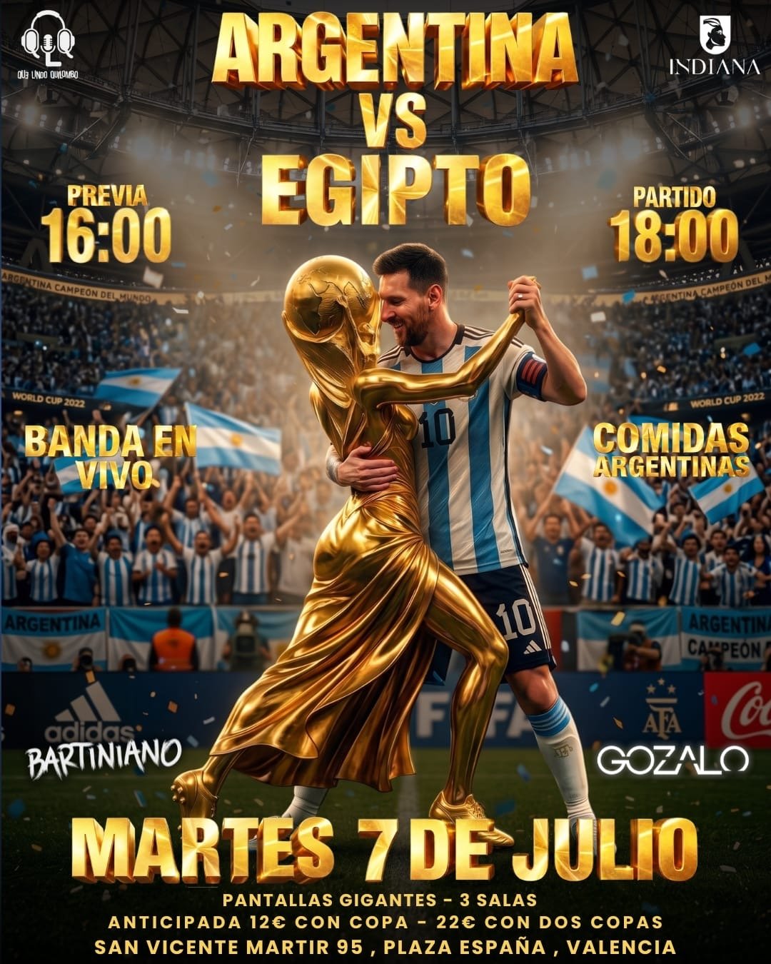 MUNDIALISIMO QLQ - Argentina vs Egito