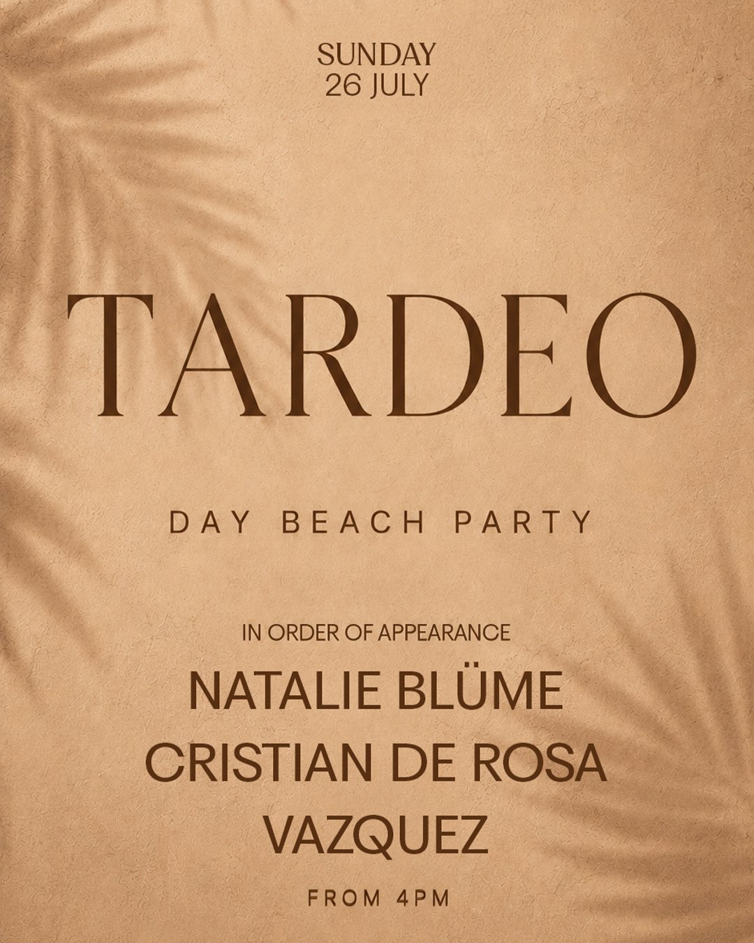 DAY BEACH PARTY: THE IBIZA TARDEO