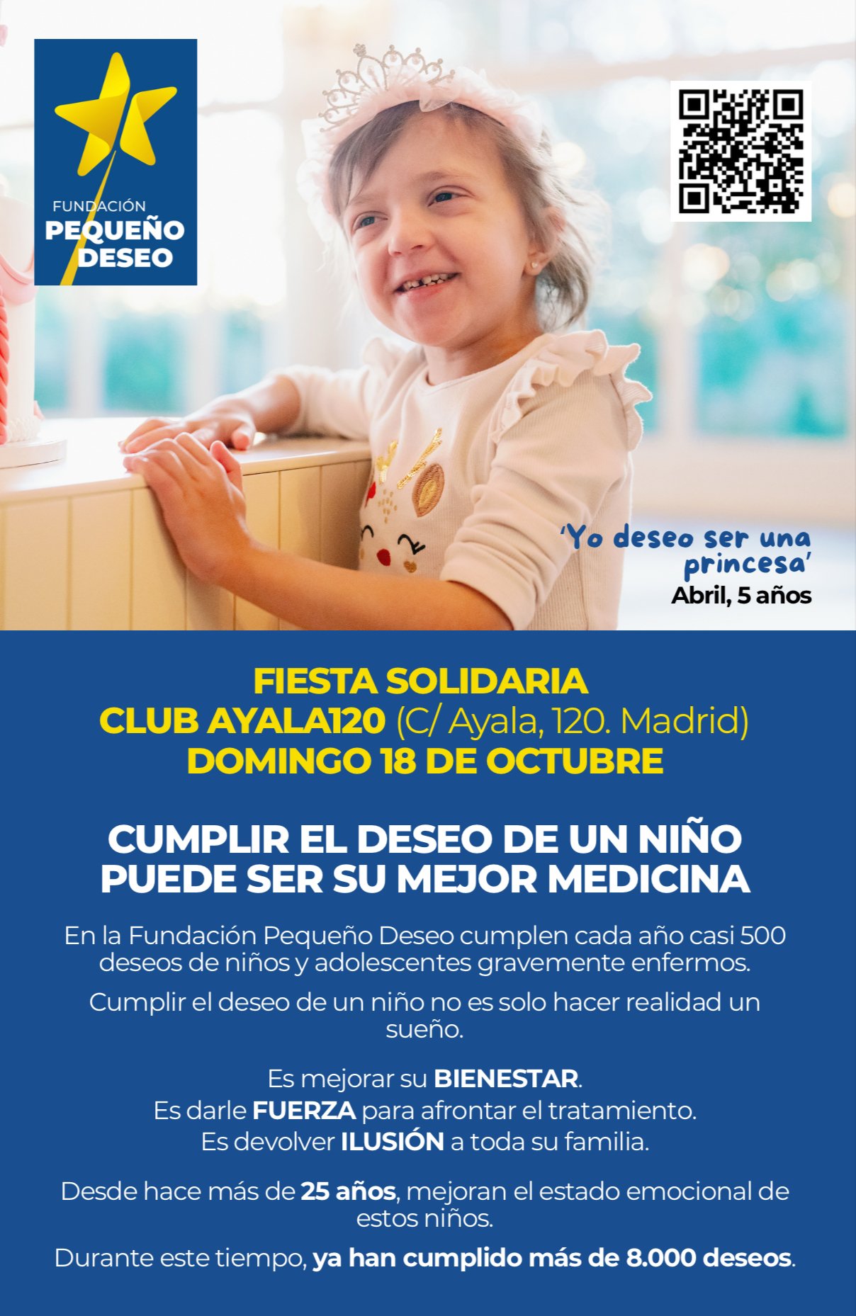 Cartel de Fundación Pequeño Deseo (BENÉFICA)