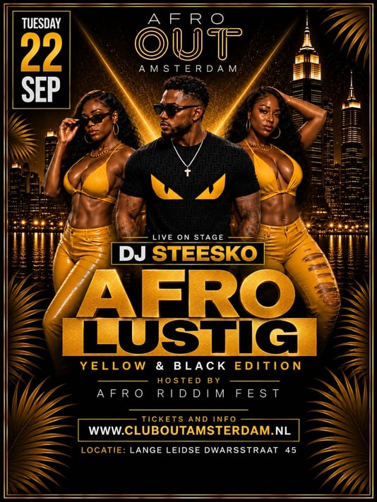 Afro Riddim Fest Presents Afro Lustig in Out, Amsterdam