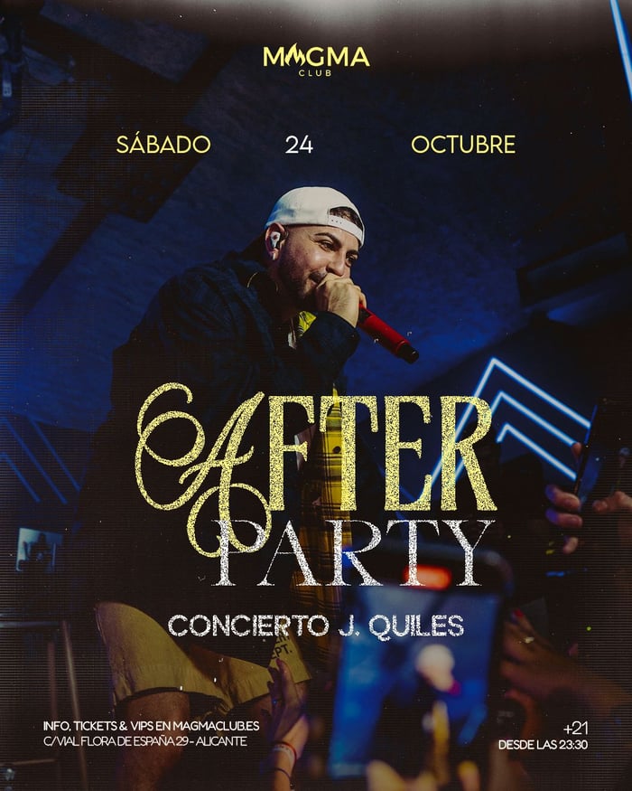 Cartel de AFTER PARTY · CONCIERTO J. QUILES
