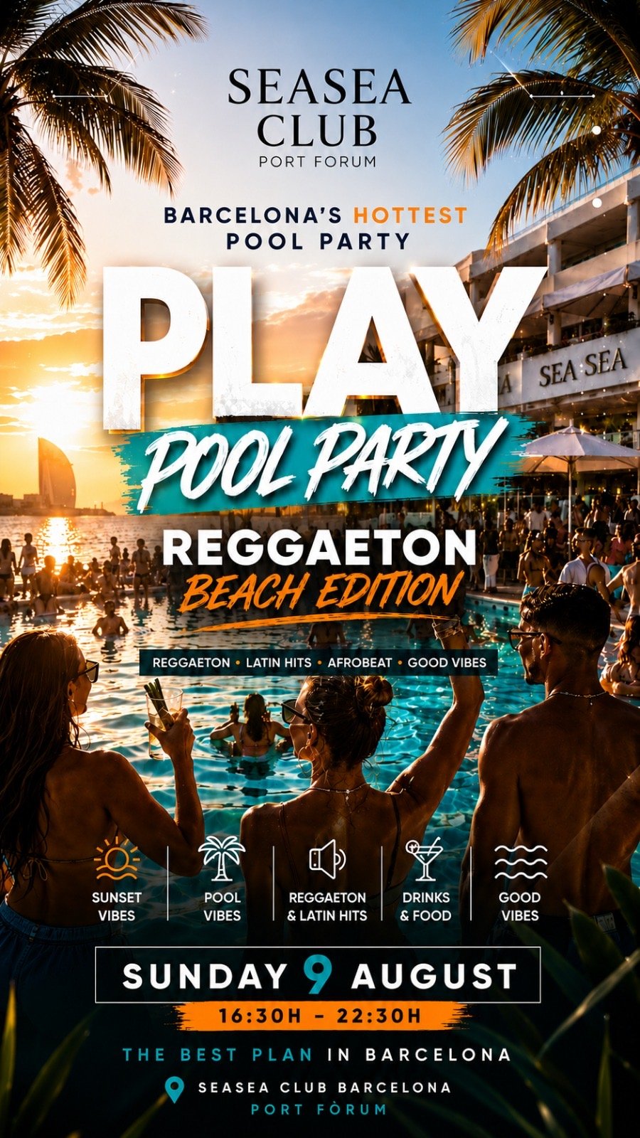 Play pool party en SeaSea Club