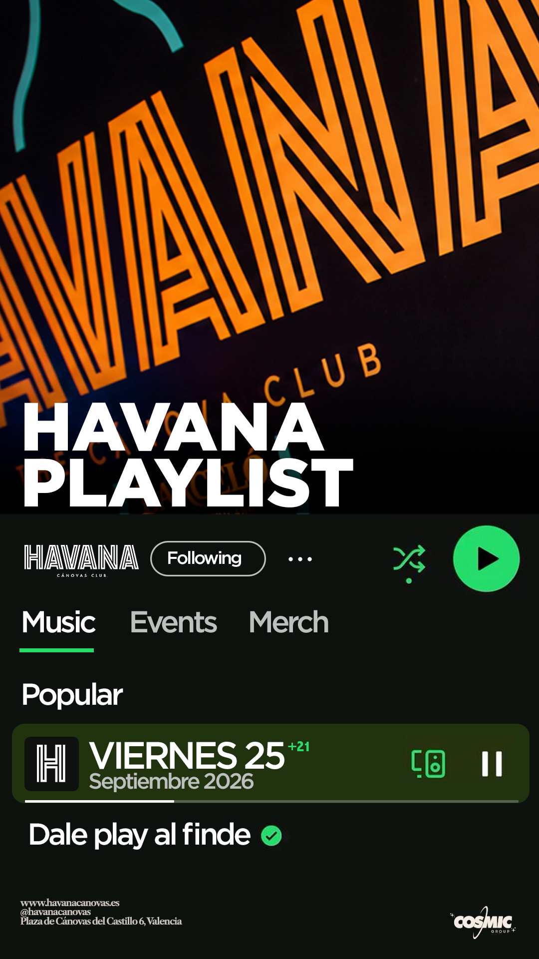 HAVANA PLAYLIST - FRIDAY MOOD