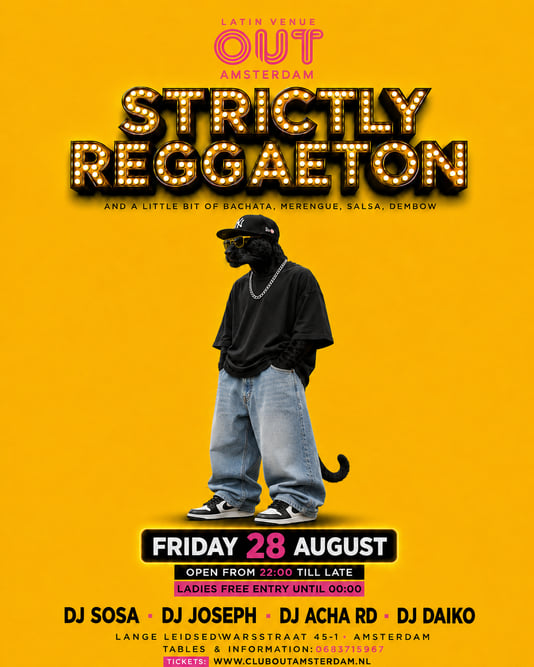 Strictly Reggaeton Party in Out, Amsterdam