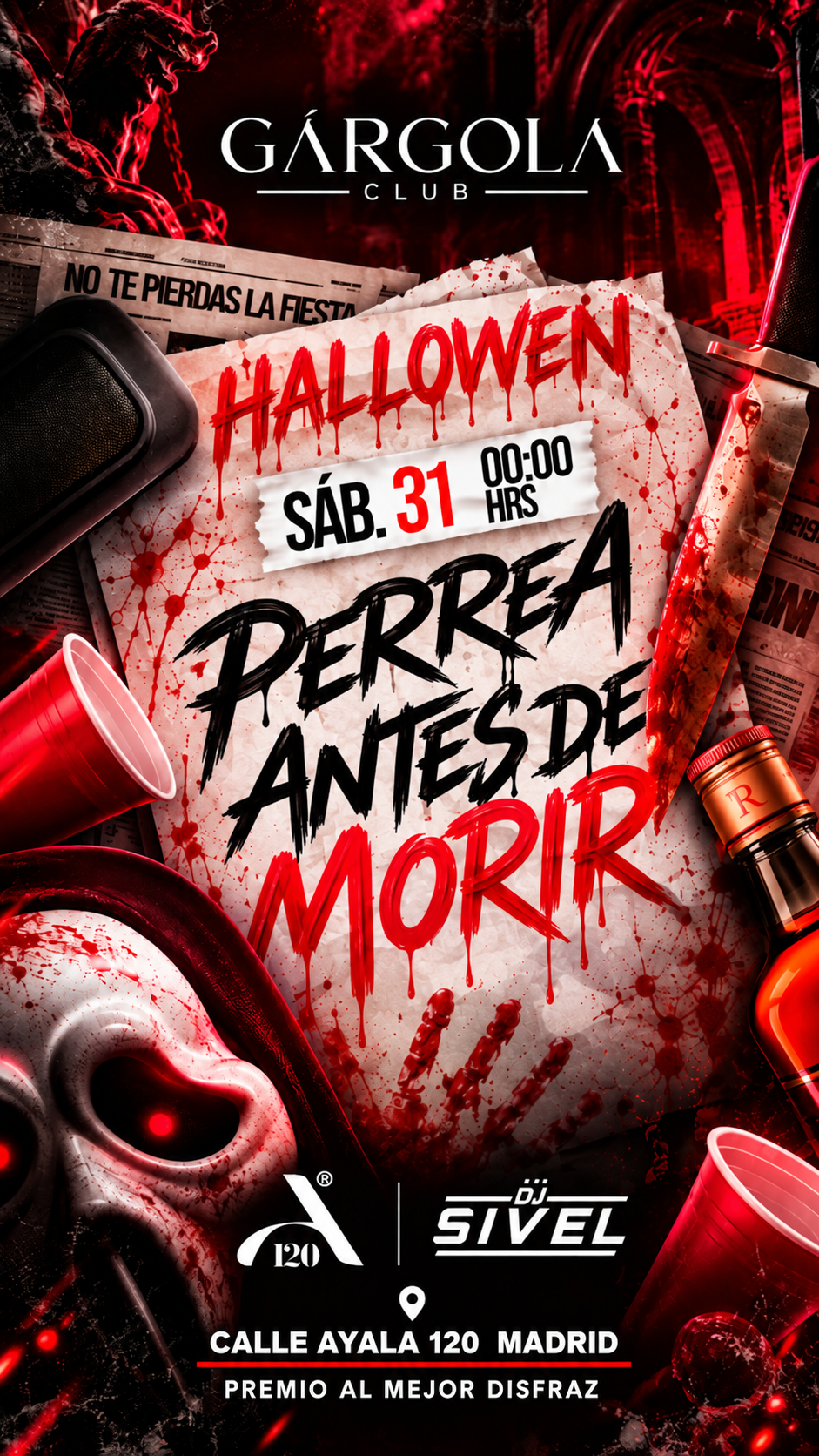 Cartel de Gargola HALLOWEEN Crew