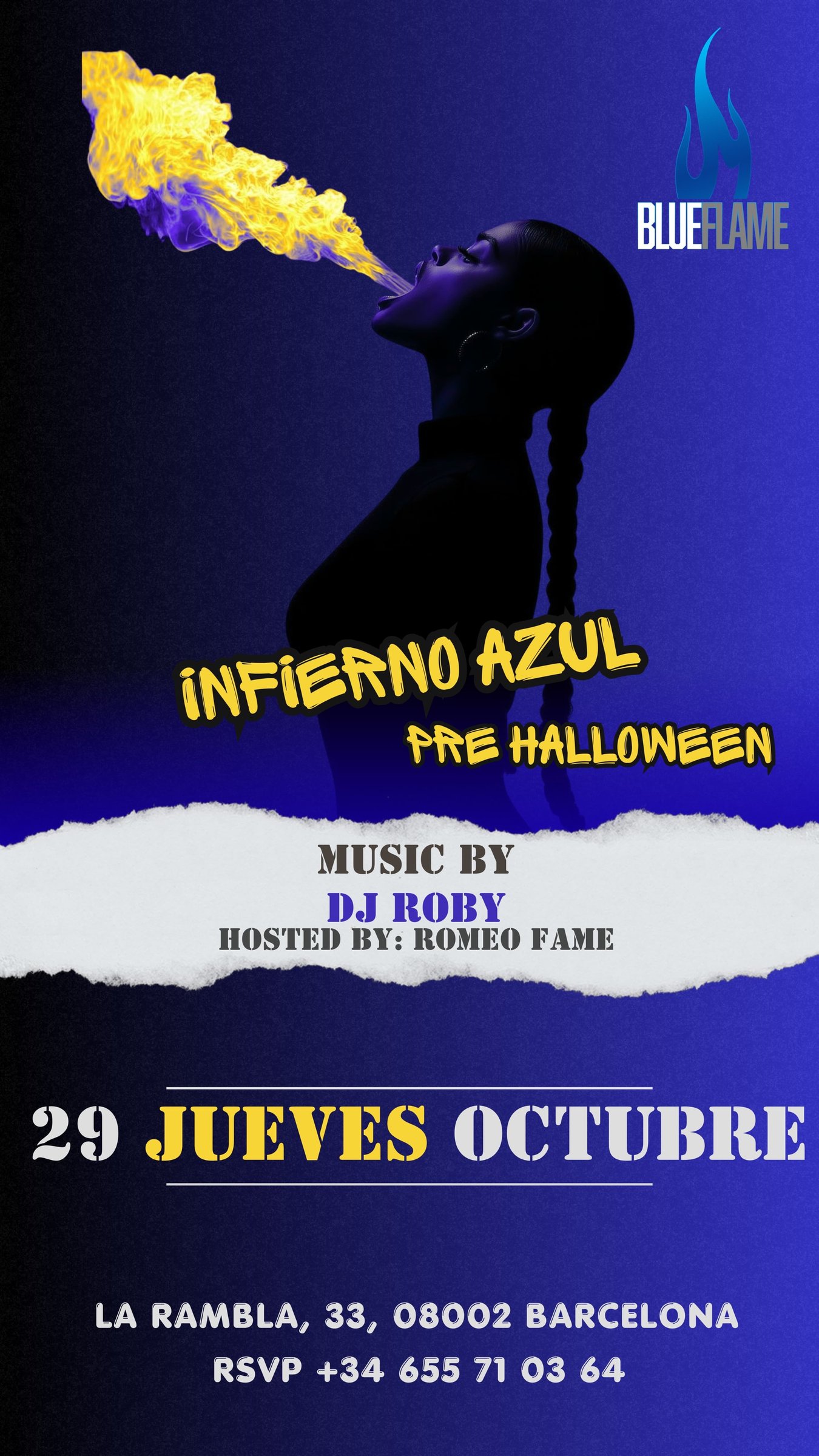 Cartel de Blueflame Party