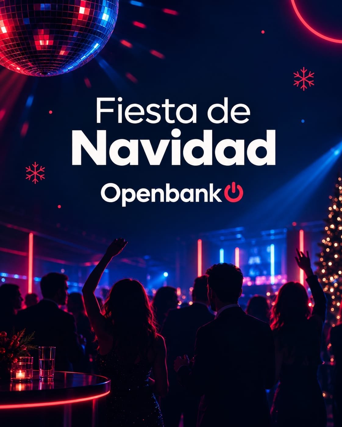 Cartel de Fiesta de Navidad Openbank