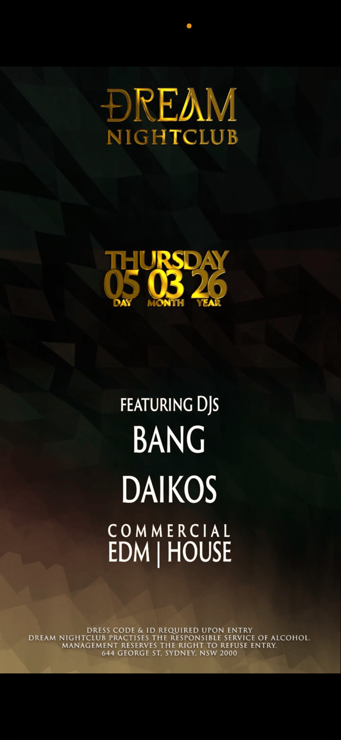 DREAM Nightclub Thursday