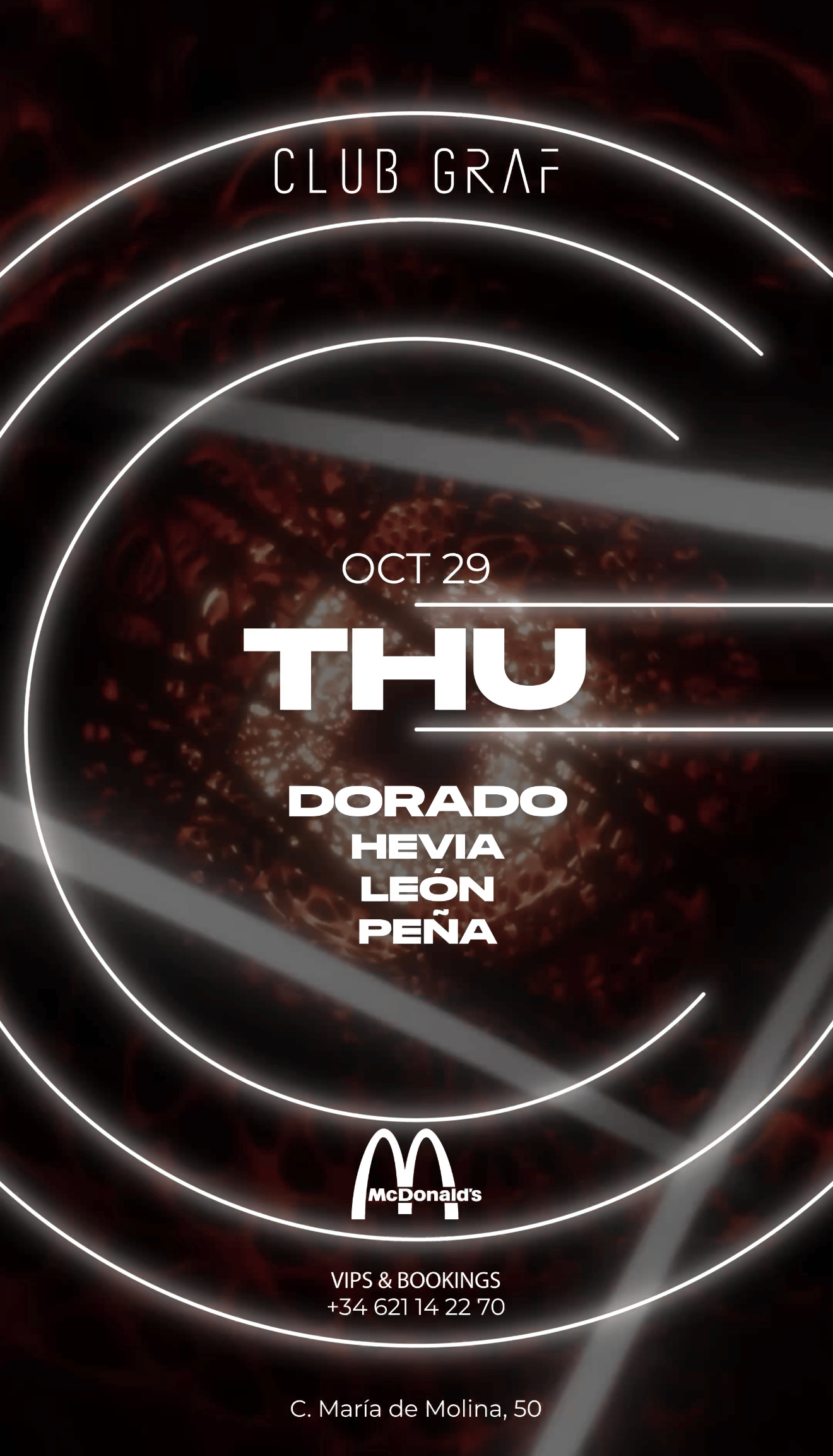 Cartel de Jueves 29 Graf x McDonald's