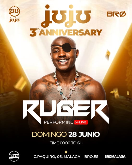JUJU AFRO PARTY x BRØ [3º ANNIVERSARY] | Dom., 28 de jun. | BRØ