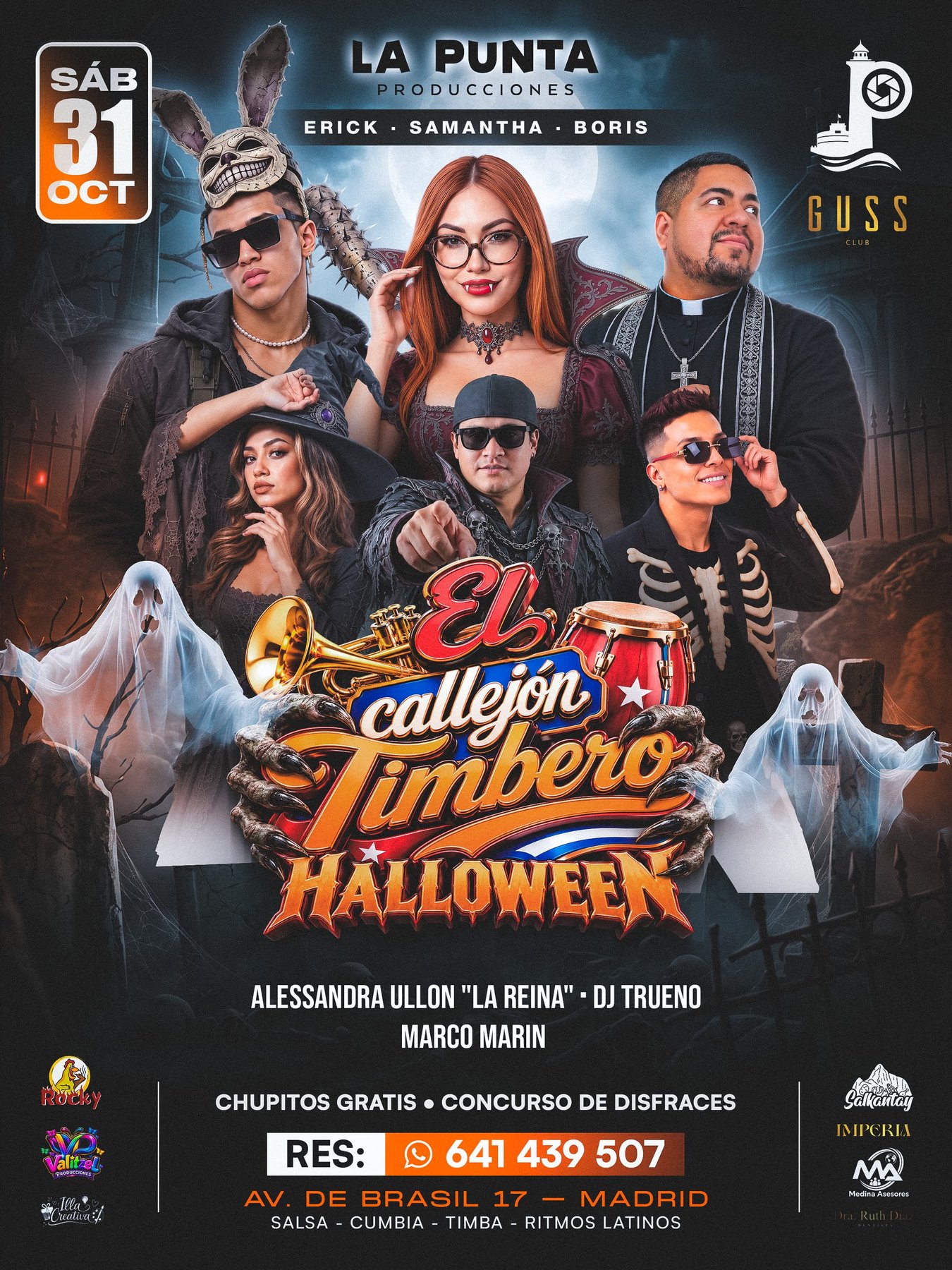 Cartel de El Callejón Timbero Halloween