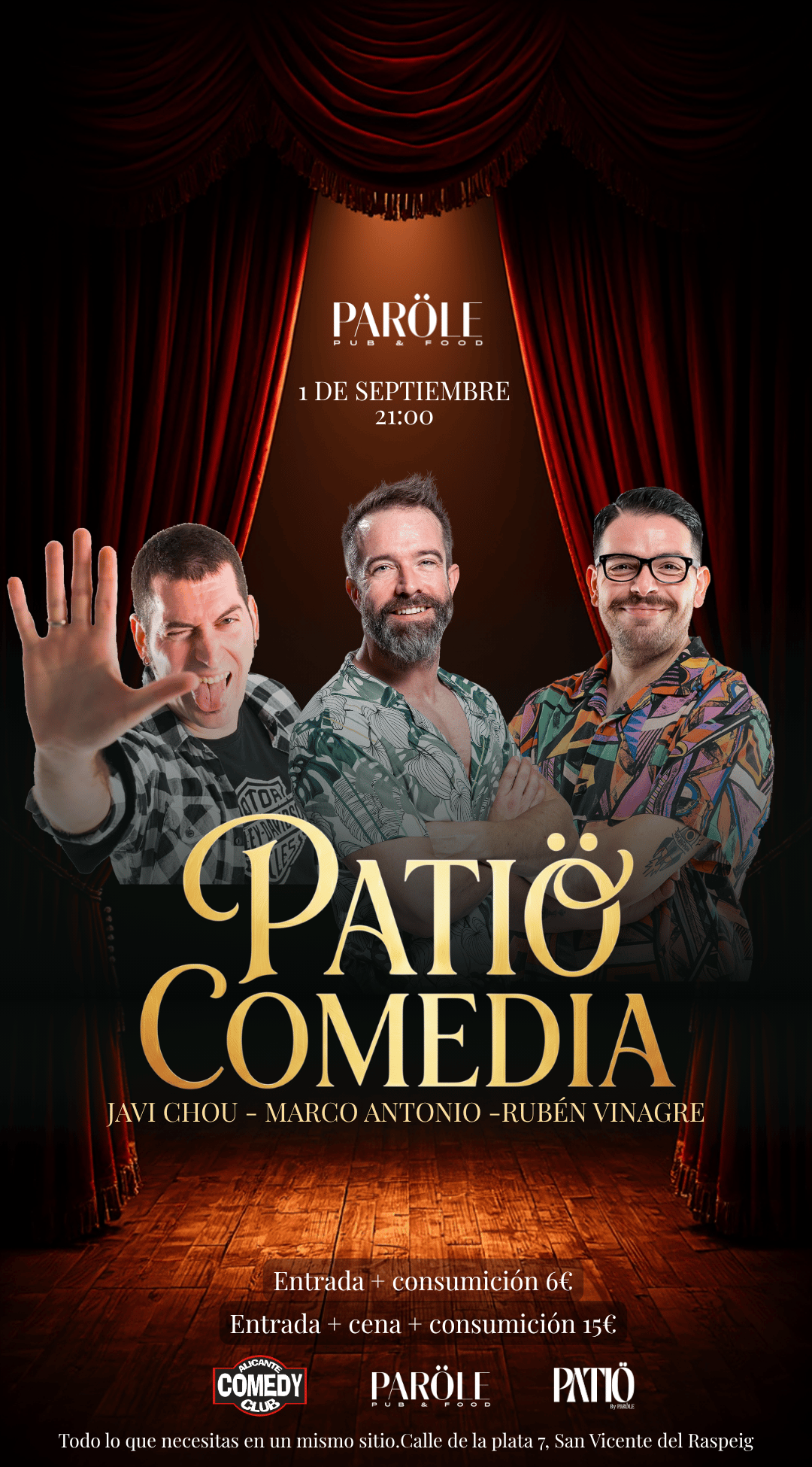 PATIÖ COMEDIA | Alicante Comedy Club