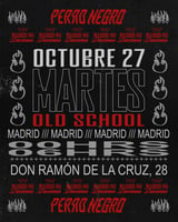 Cartel de Martes Perro Negro X Madrid No Descansa