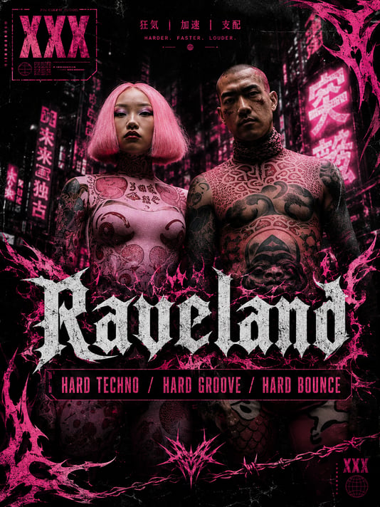 RAVELAND: Gabber, Hardcore & Hardstyle in John Doe, Amsterdam