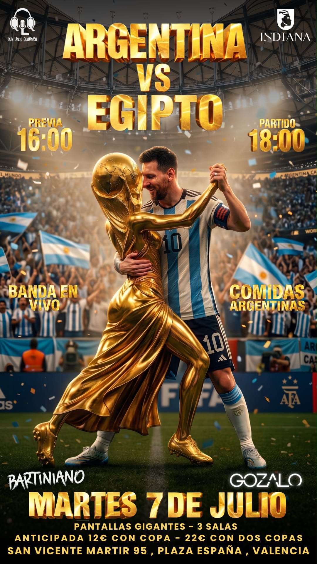 MUNDIALISIMO QLQ - Argentina vs Egito