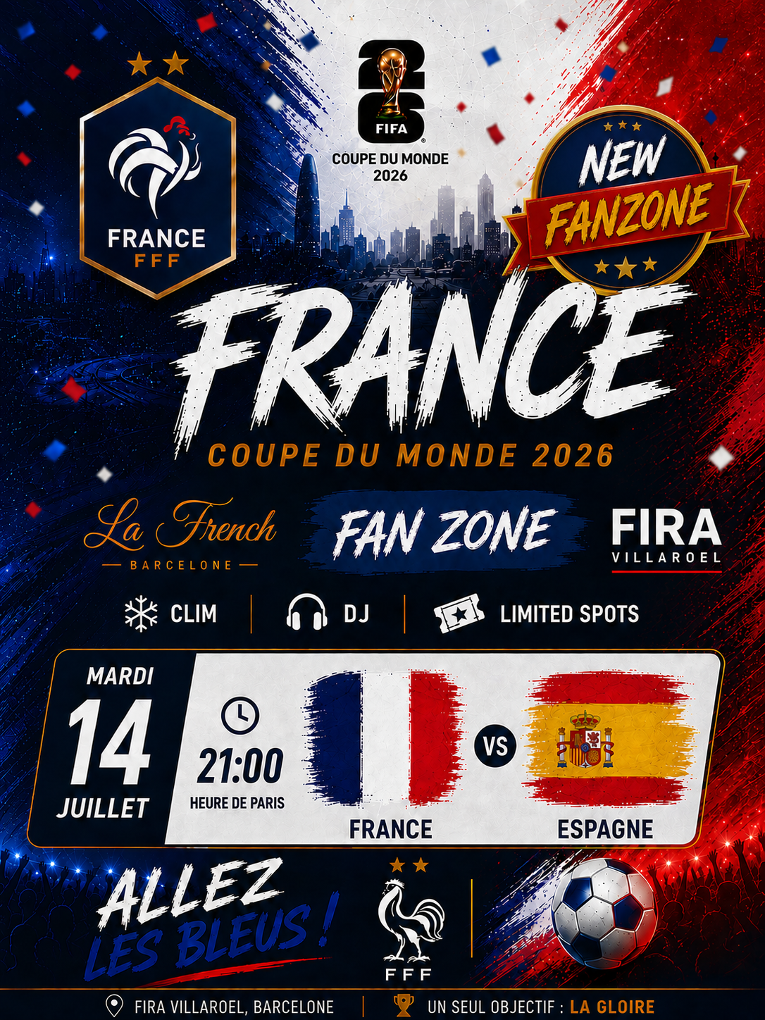 🇫🇷 France - Espagne 🇪🇸 FAN ZONE FIRA VILLARROEL