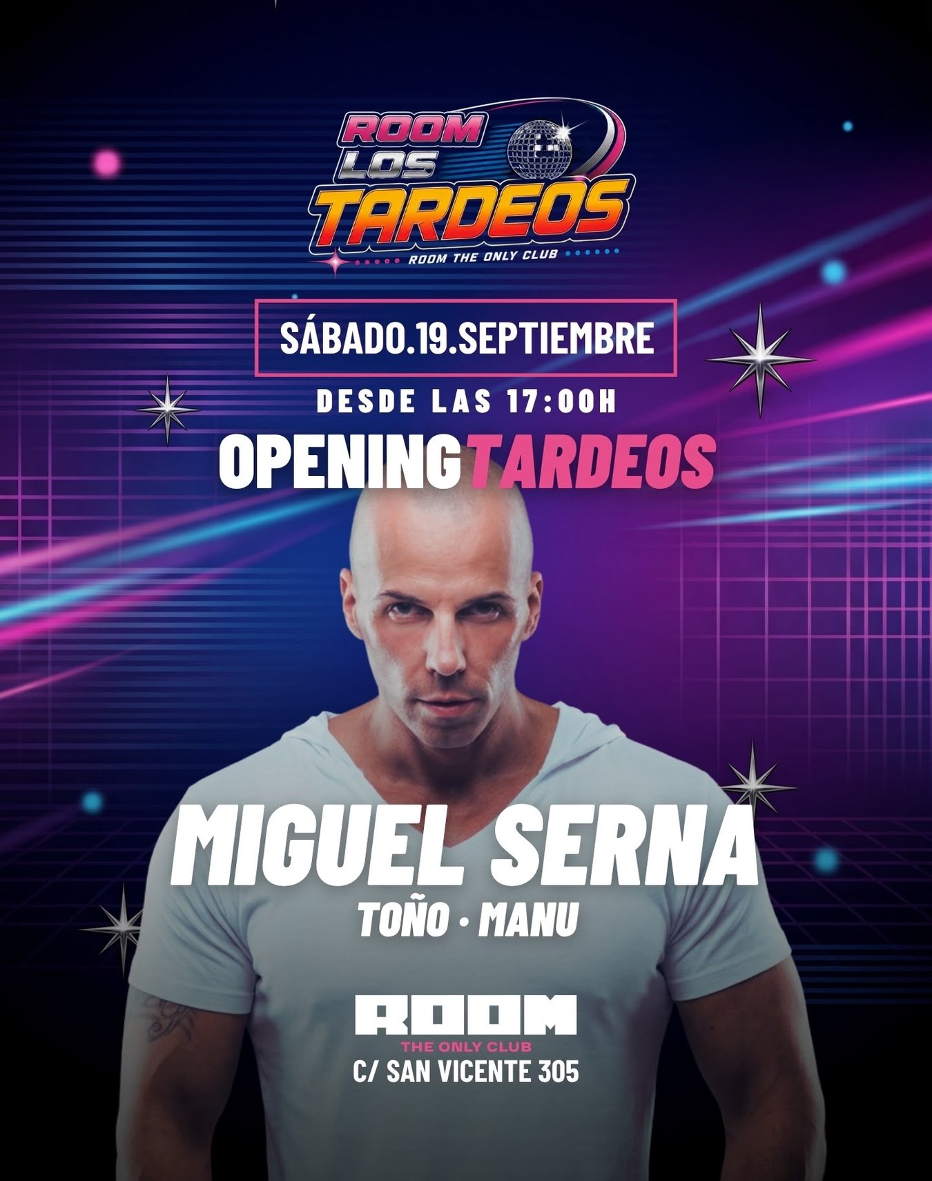OPENING TARDEOS - MIGUEL SERNA + TOÑO + MANU