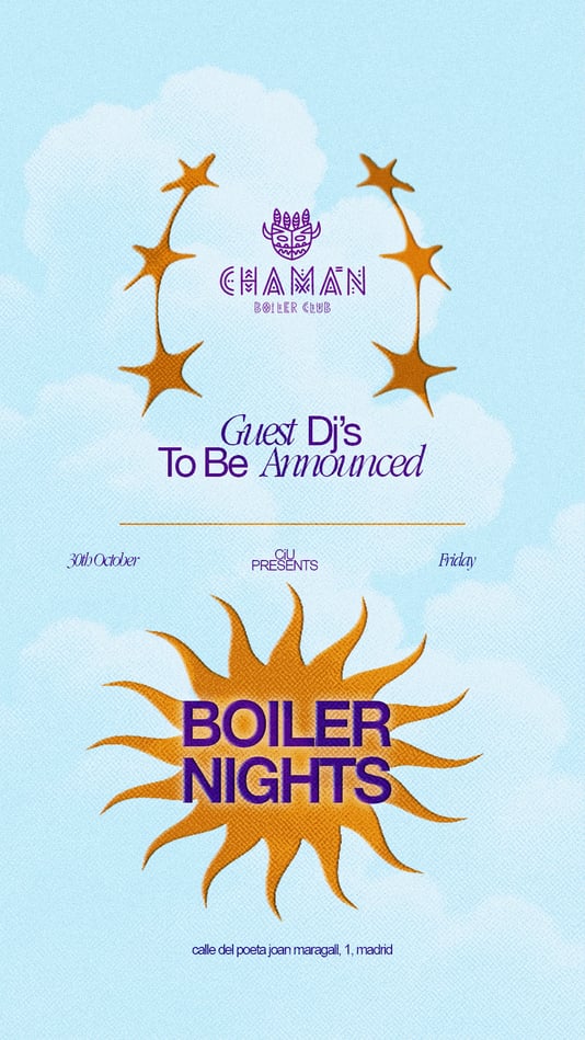 Cartel de Chaman en Chamán Boiler Club